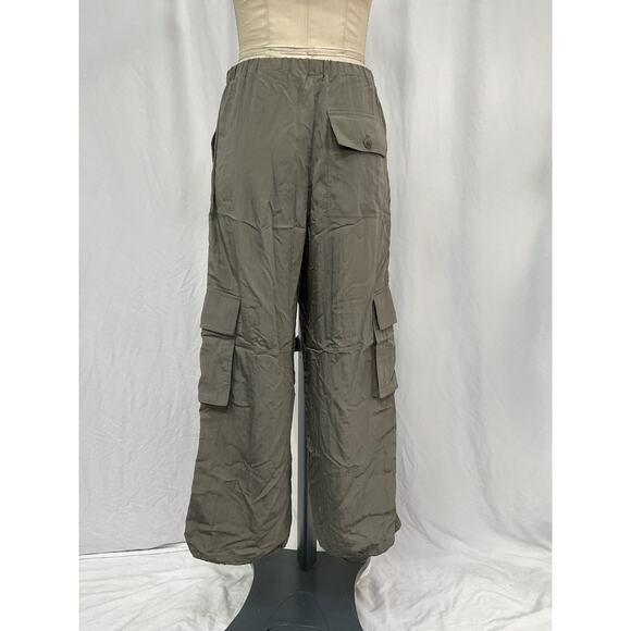 Cos 'Parachute' Grey Viscose Cargo Pants Size 4 - Picture 3 of 5
